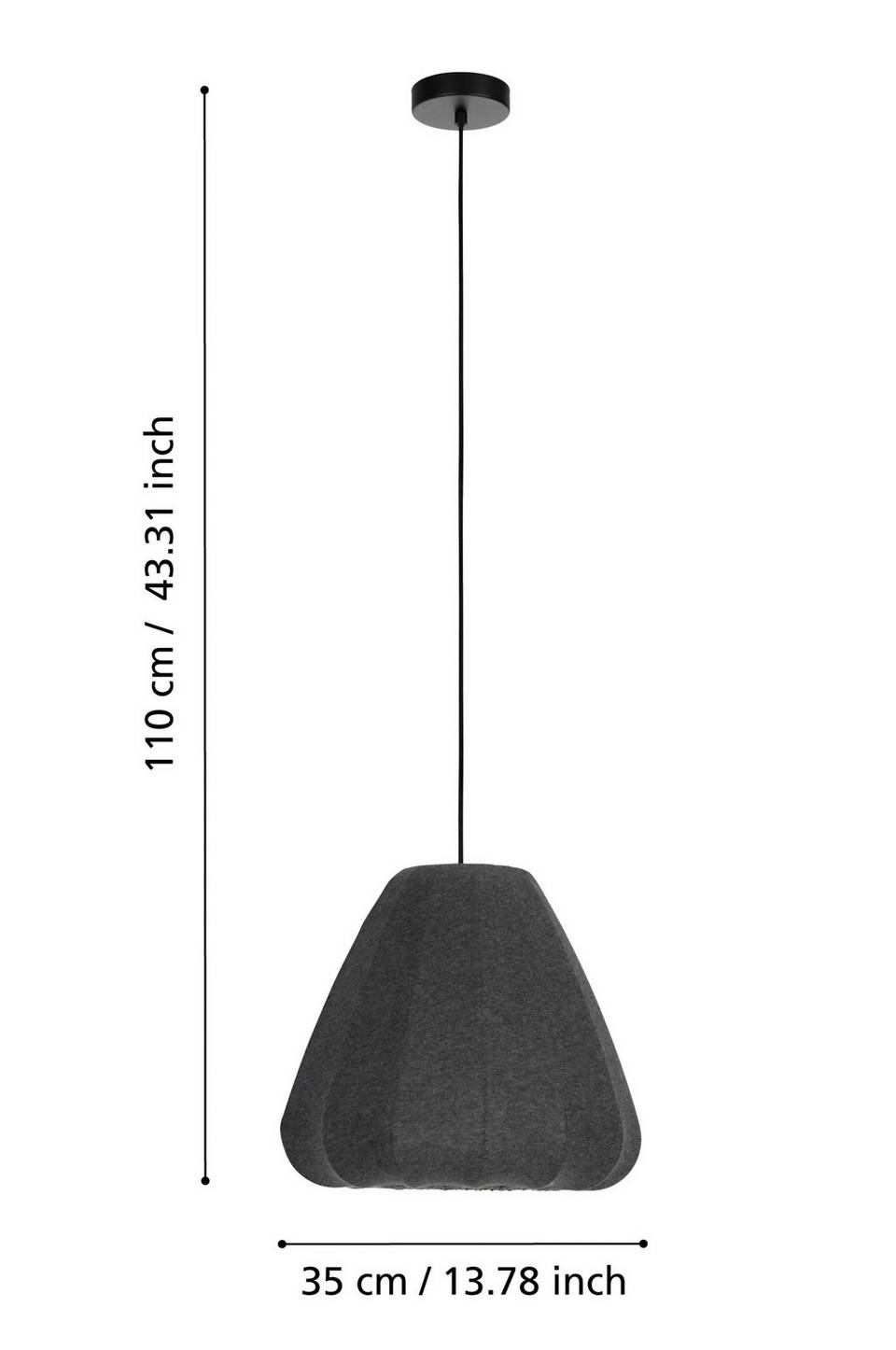 EGLO Taklampa Barlaston 1-Light, grå från EGLO, bild 5