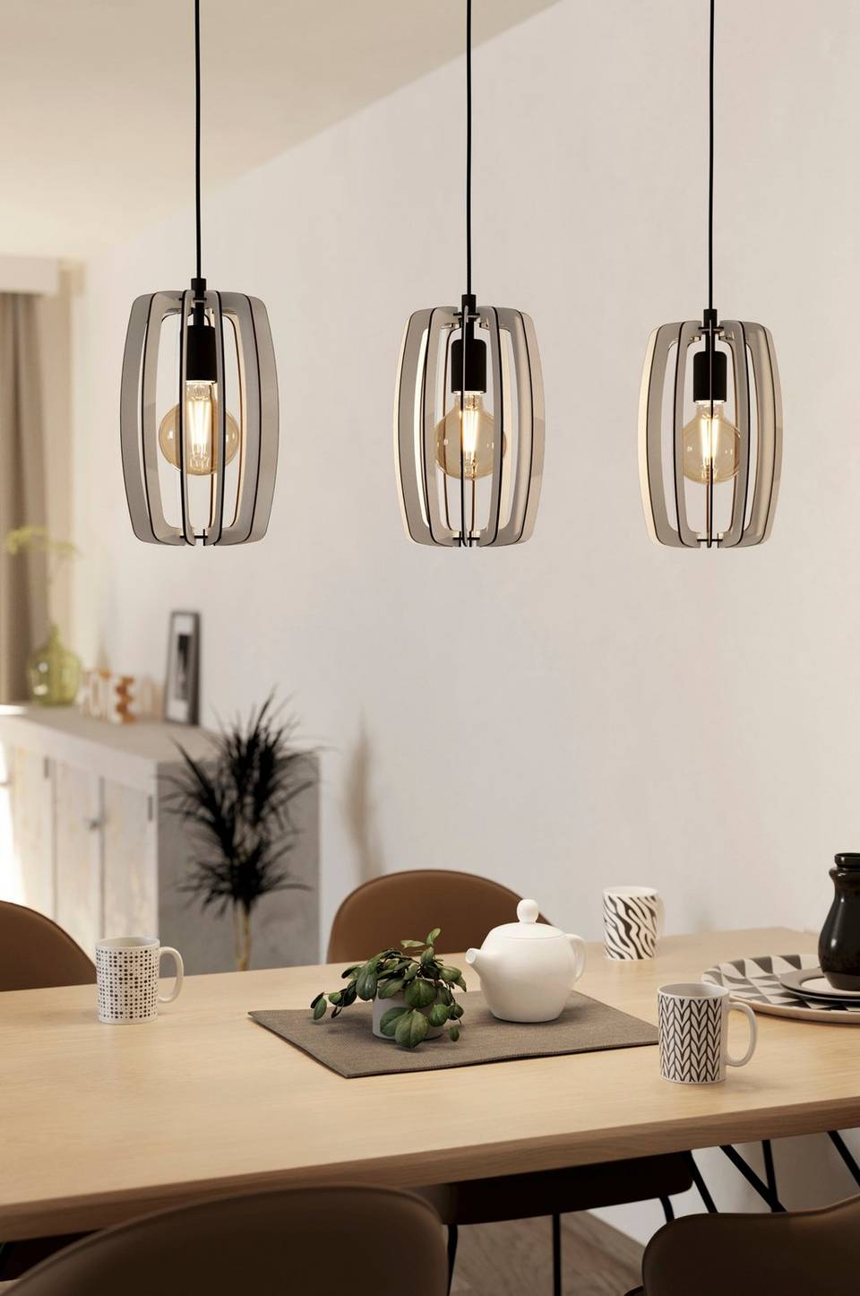 EGLO Taklampa Bajazzara 3-Light, grå från EGLO, bild 5