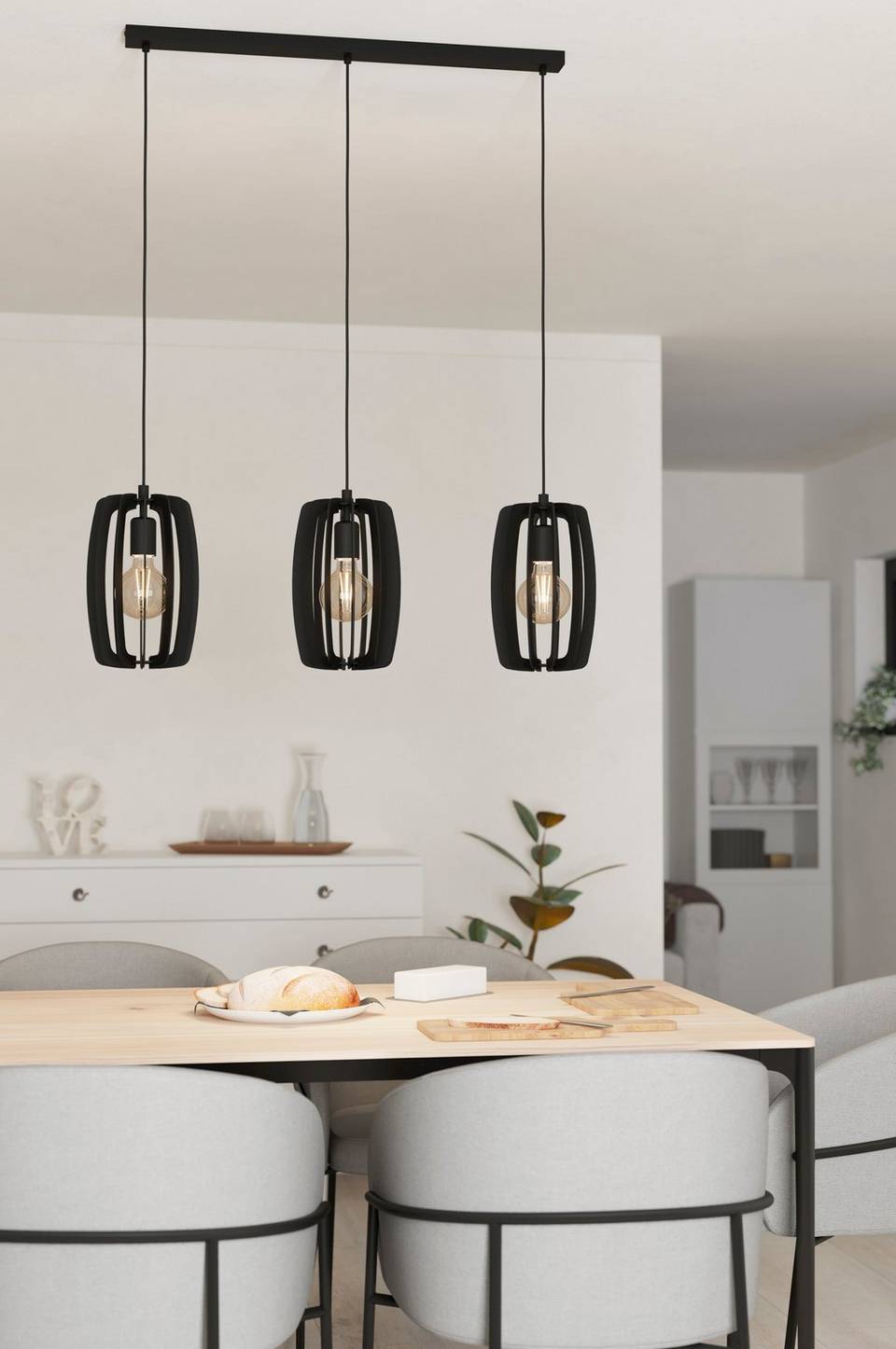 EGLO Taklampa Bajazzara 3-Light, svart från EGLO, bild 5
