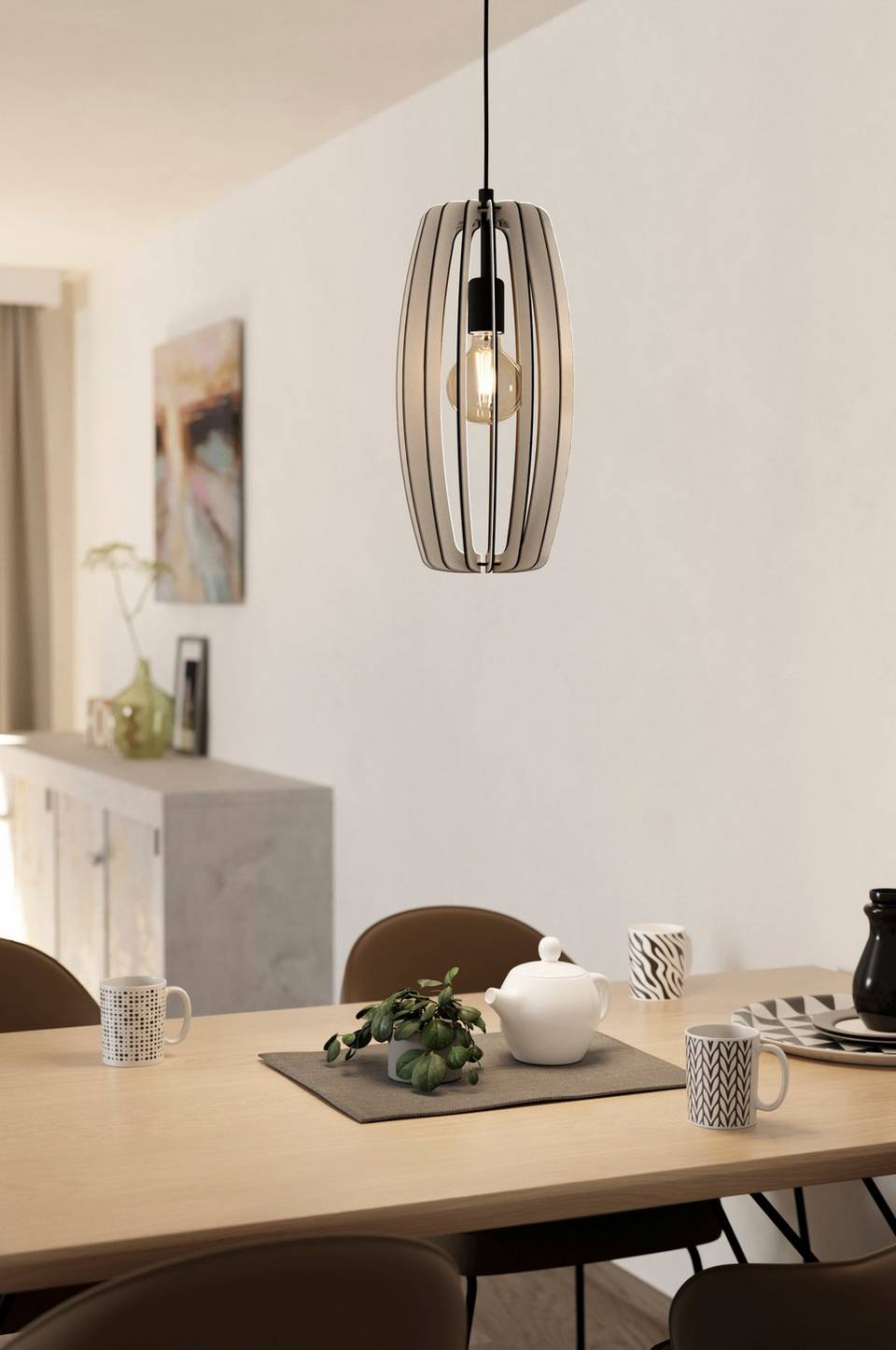 EGLO Taklampa Bajazzara 1-Light, grå från EGLO, bild 5
