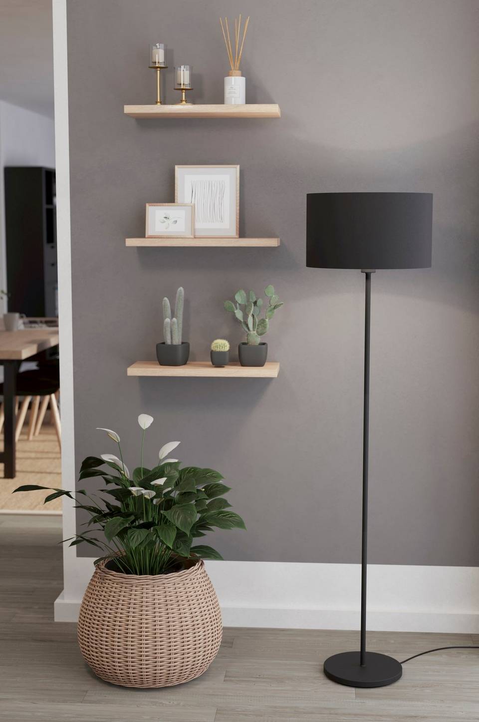 EGLO Golvlampa Maserlo 1, svart från EGLO, bild 5