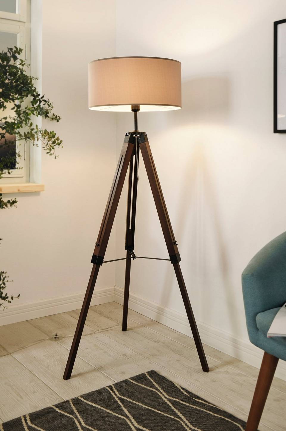 EGLO Golvlampa Lantada, natur från EGLO, bild 5