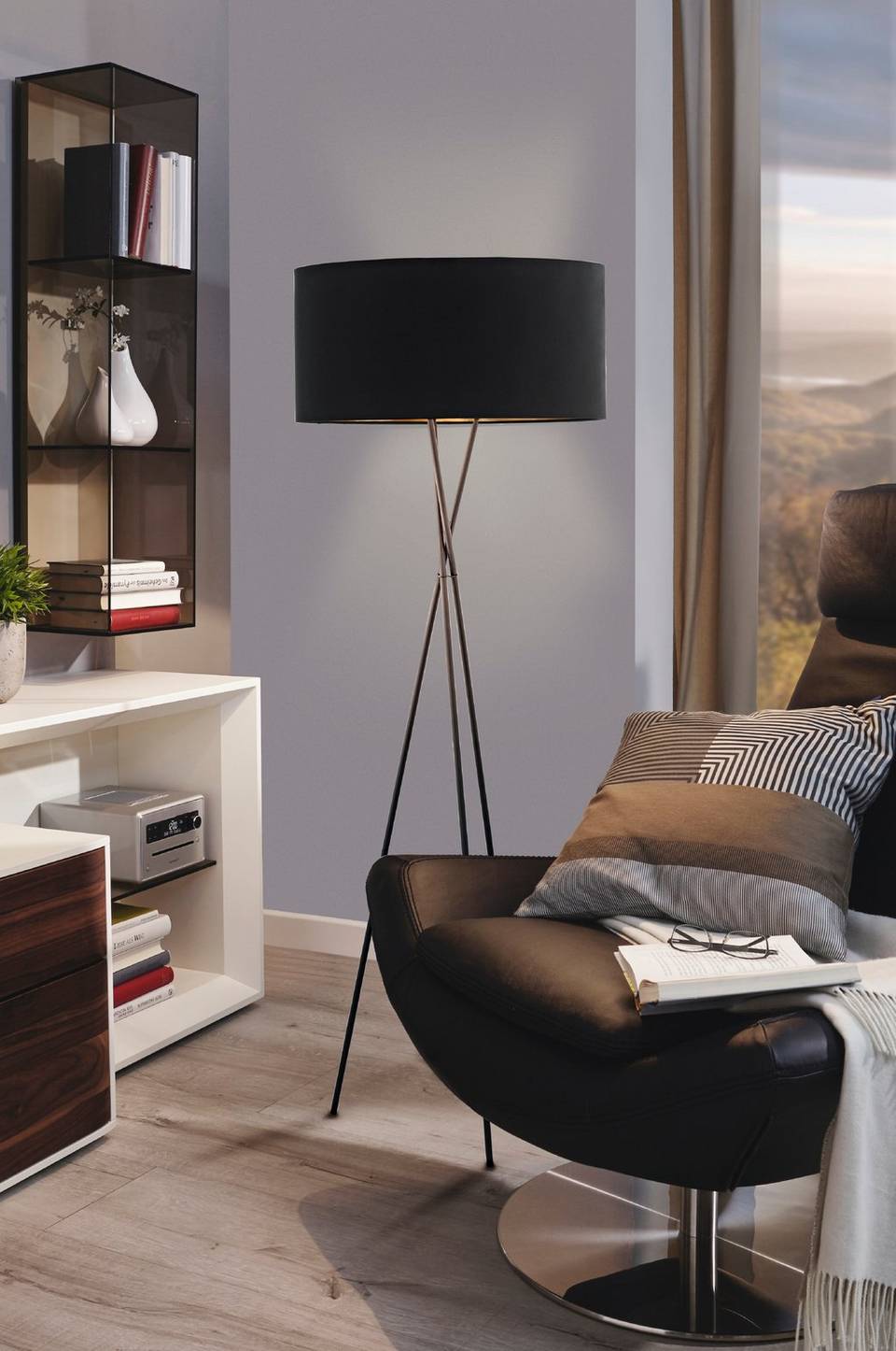 EGLO Golvlampa Fondachelli, svart från EGLO, bild 5