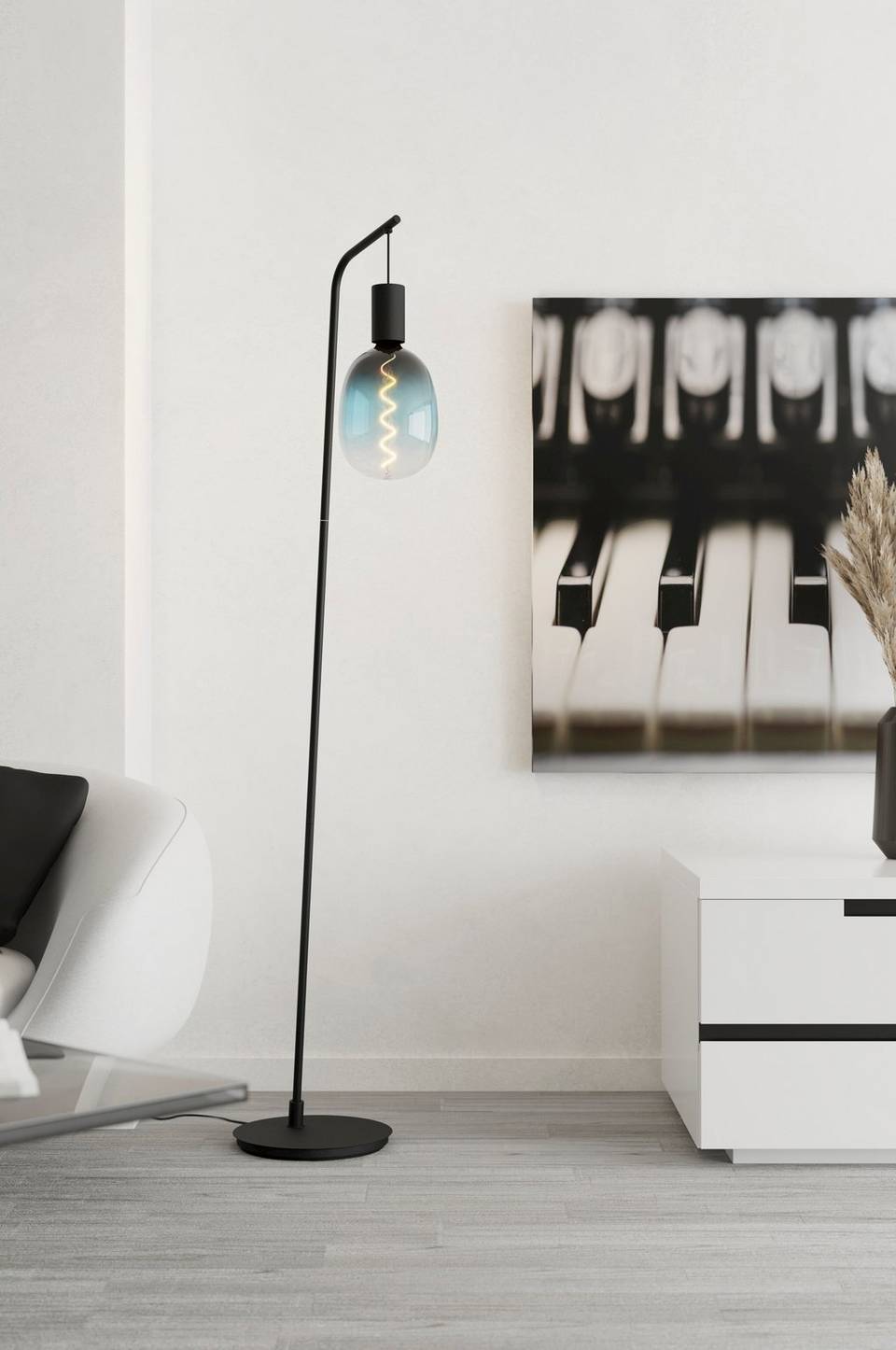 EGLO Golvlampa Cranley, svart från EGLO, bild 5