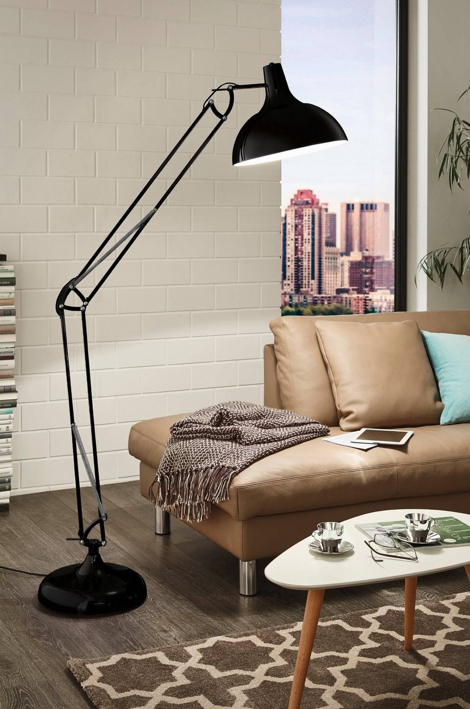 EGLO Golvlampa Borgillio, svart från EGLO, bild 5