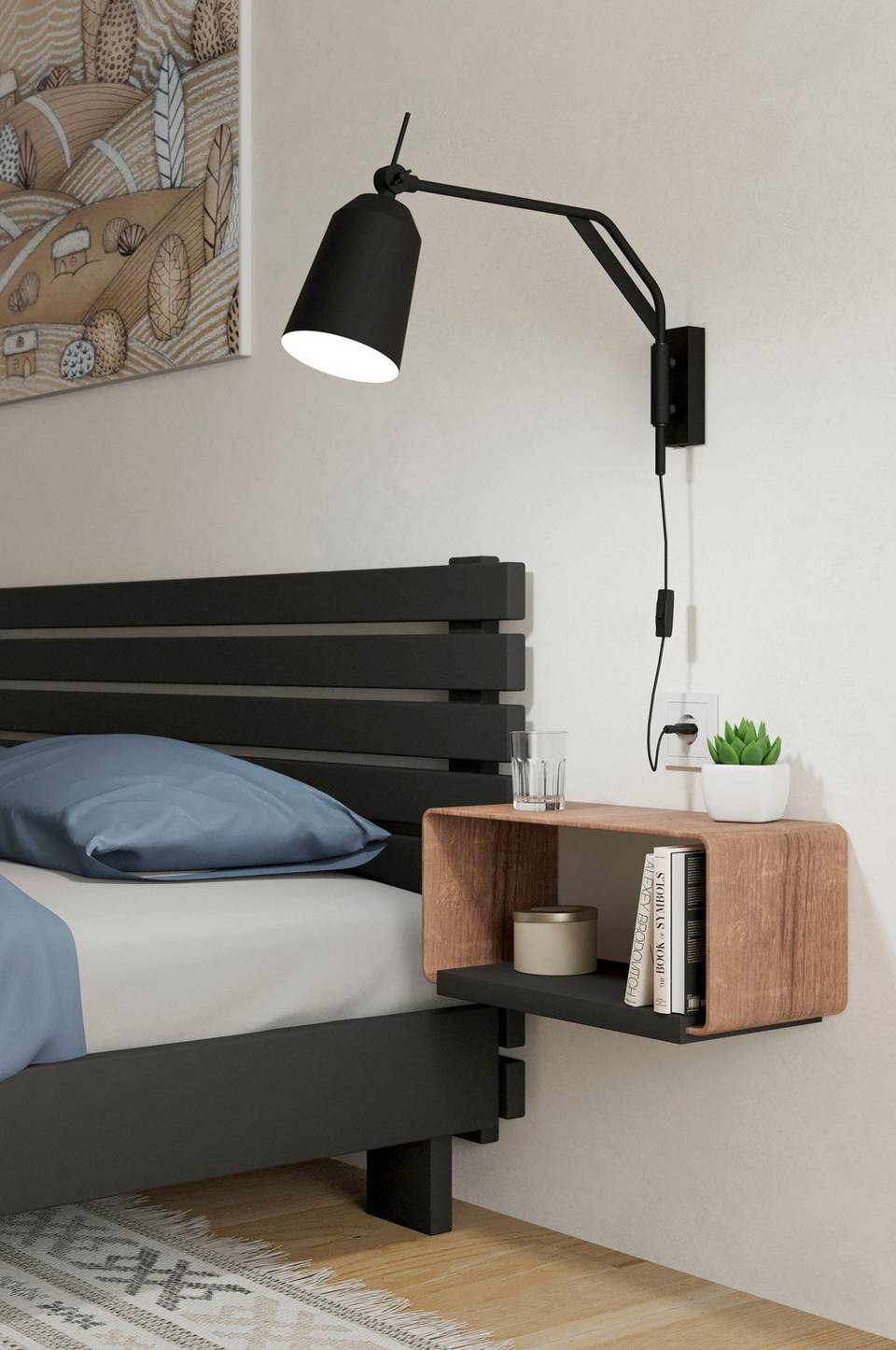 EGLO Vägglampa Loreto, svart från EGLO, bild 5