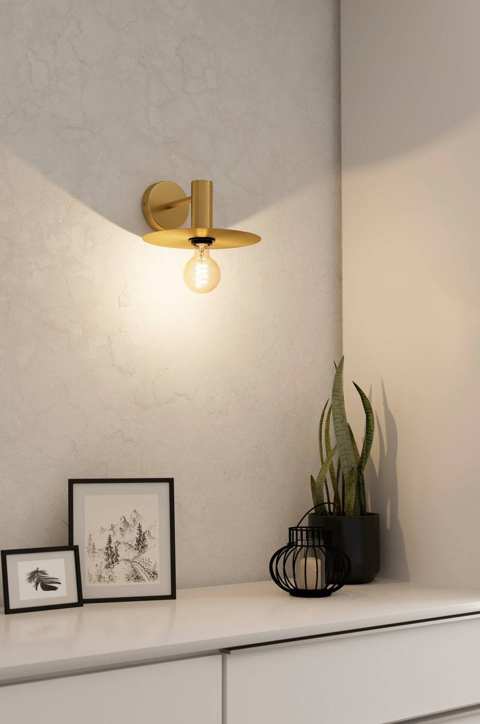 Eglo Vägglampa Escandell, mässing från Eglo, bild 5
