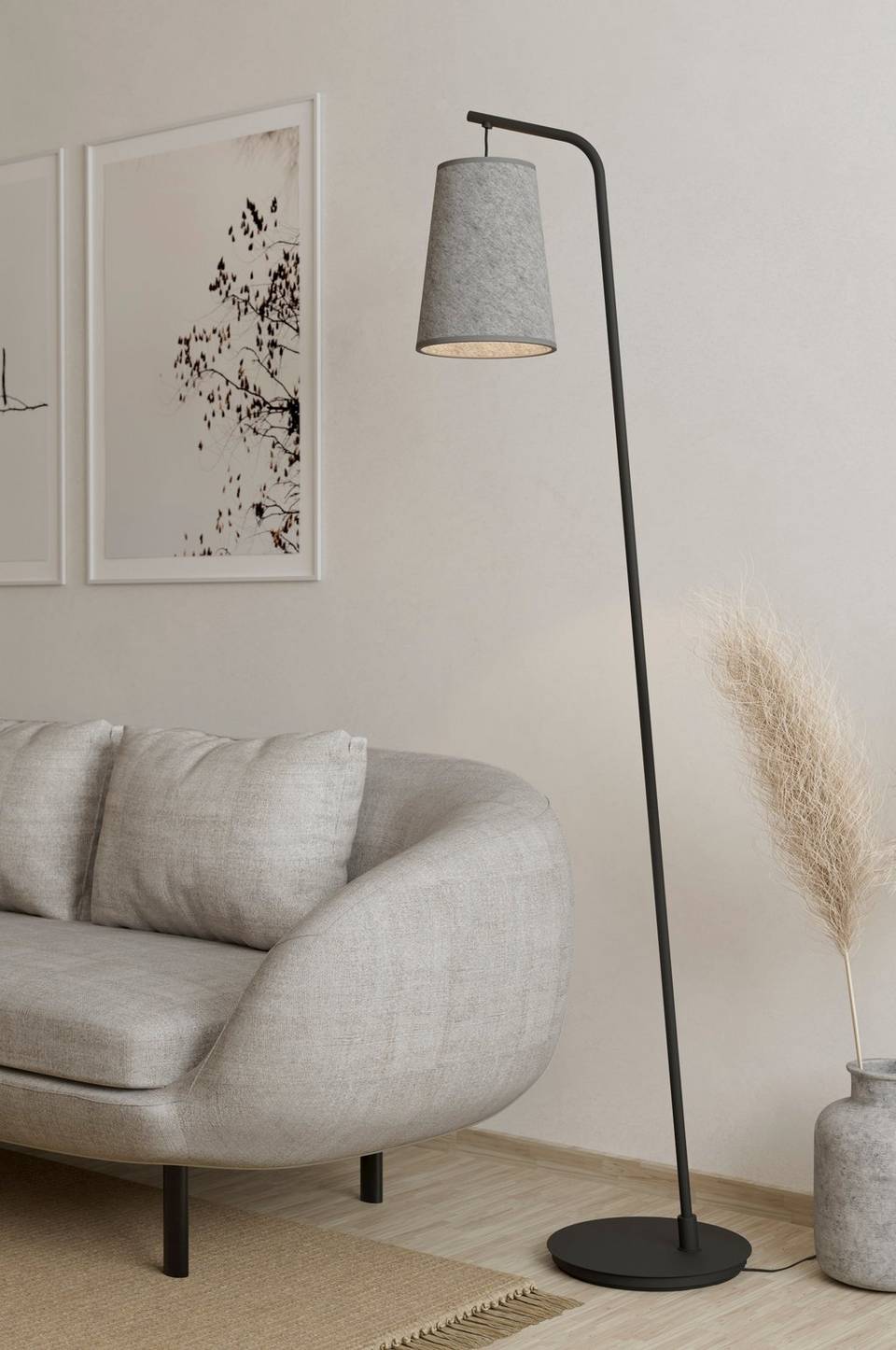 EGLO Golvlampa Alsager, grå från EGLO, bild 5