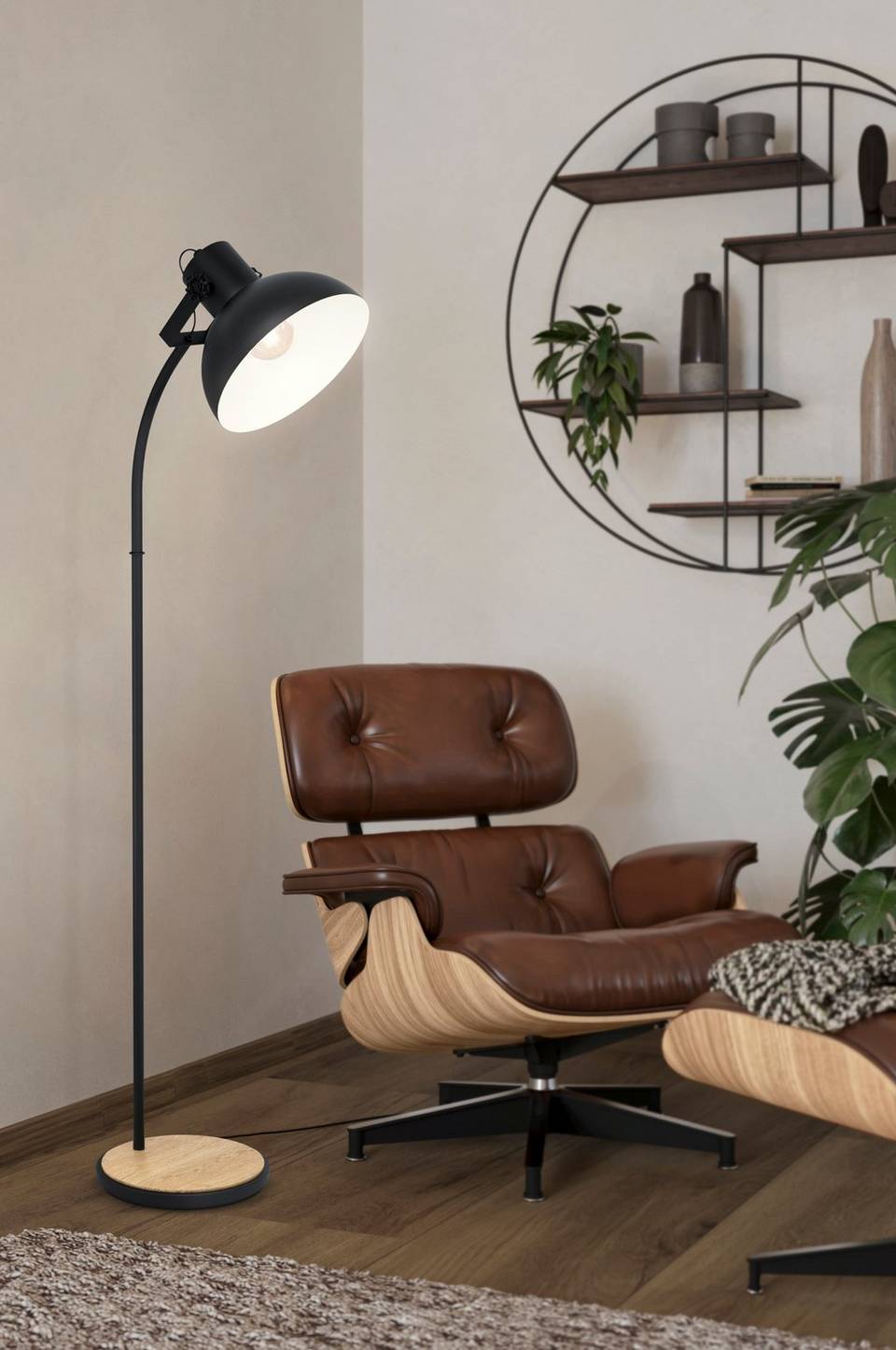 EGLO Golvlampa Lubenham, svart från EGLO, bild 5