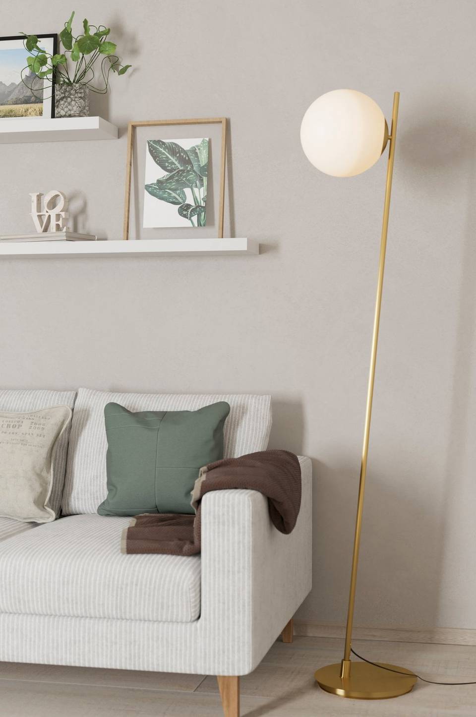 EGLO Golvlampa Rondo 4, mässing från EGLO, bild 5