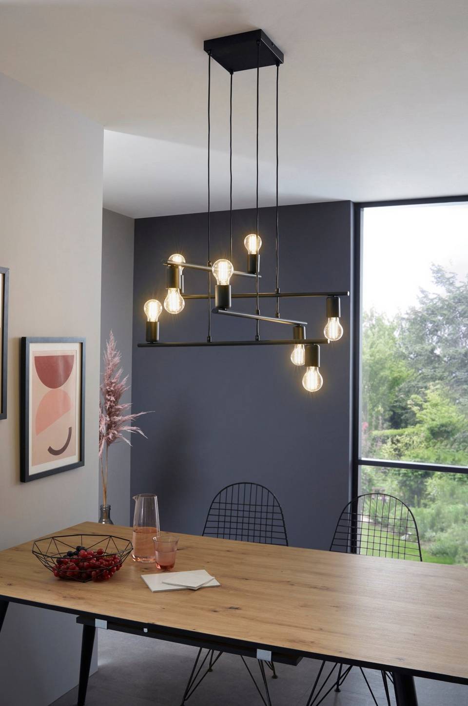 EGLO Pendel Mezzana 8-Light, svart från EGLO, bild 5