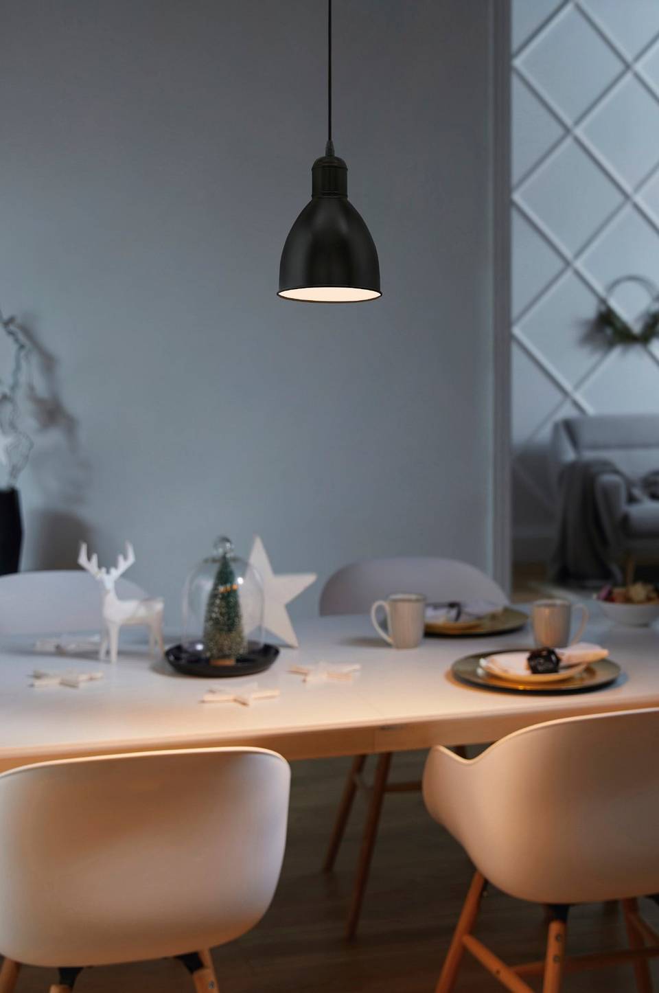 EGLO Pendel Priddy 1-Light, svart från EGLO, bild 5