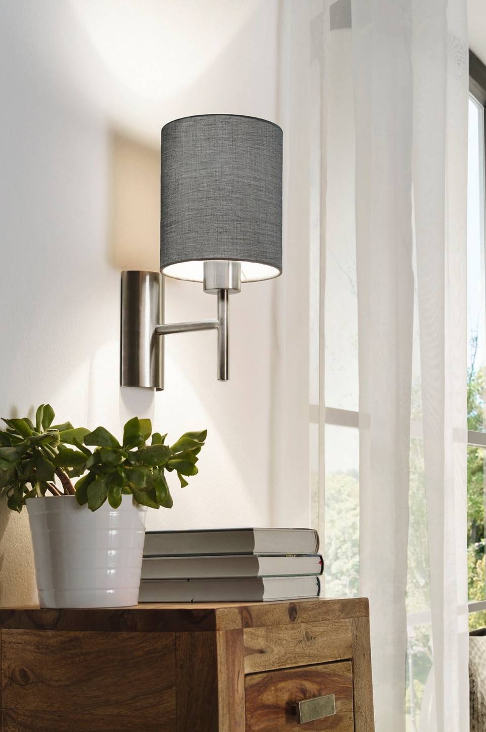 EGLO Vägglampa Pasteri, grå från EGLO, bild 5
