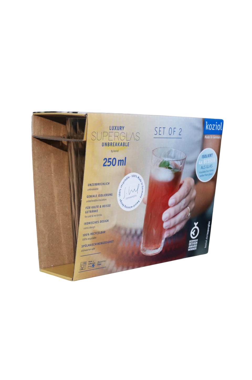 Koziol Dricksglas plast Club No . 19 250 ml kristallklart 2-pack, transparent från Koziol, bild 5