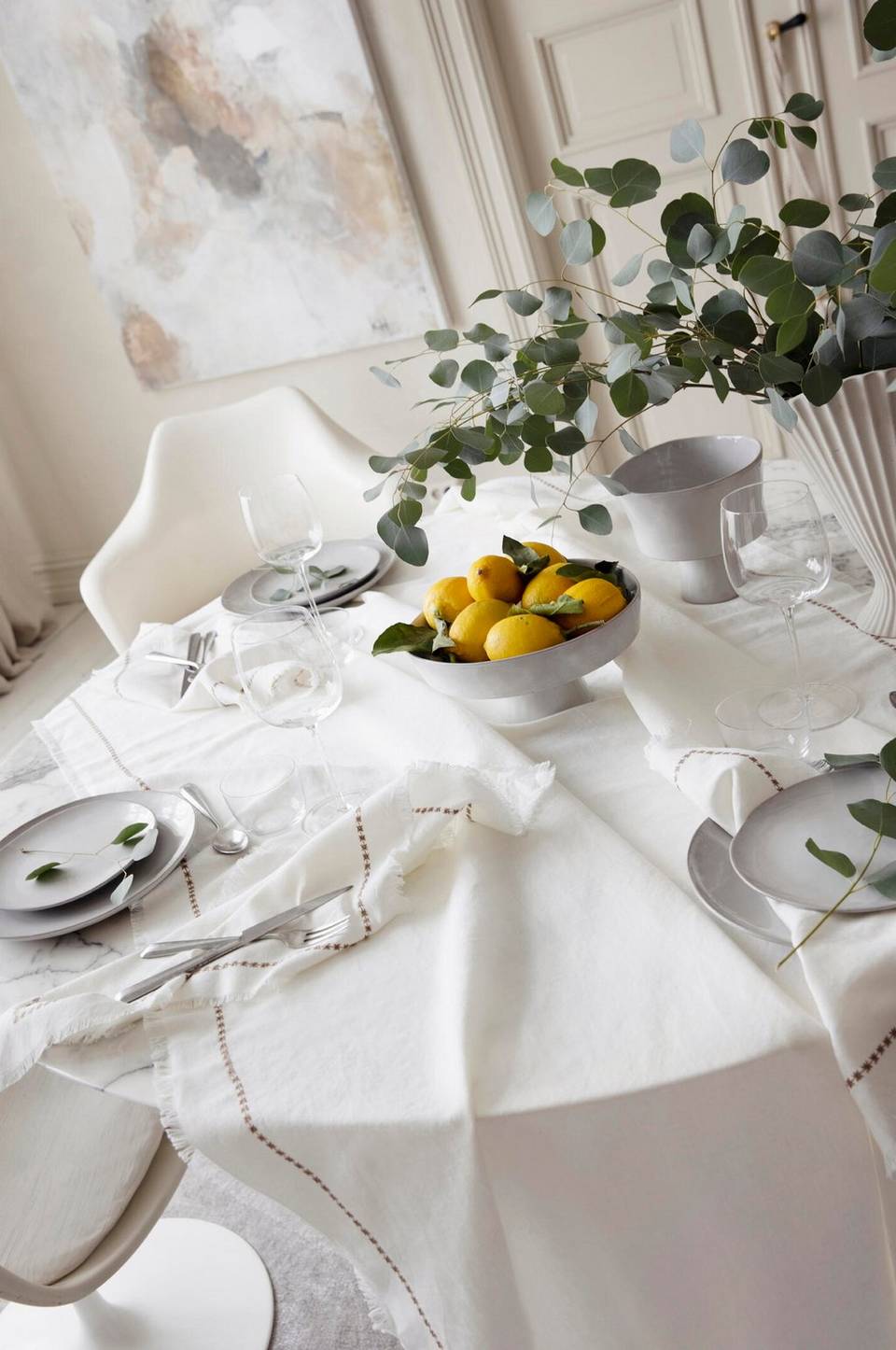 Tone Kroken Bordsduk Blanc, beige från Tone Kroken, bild 2