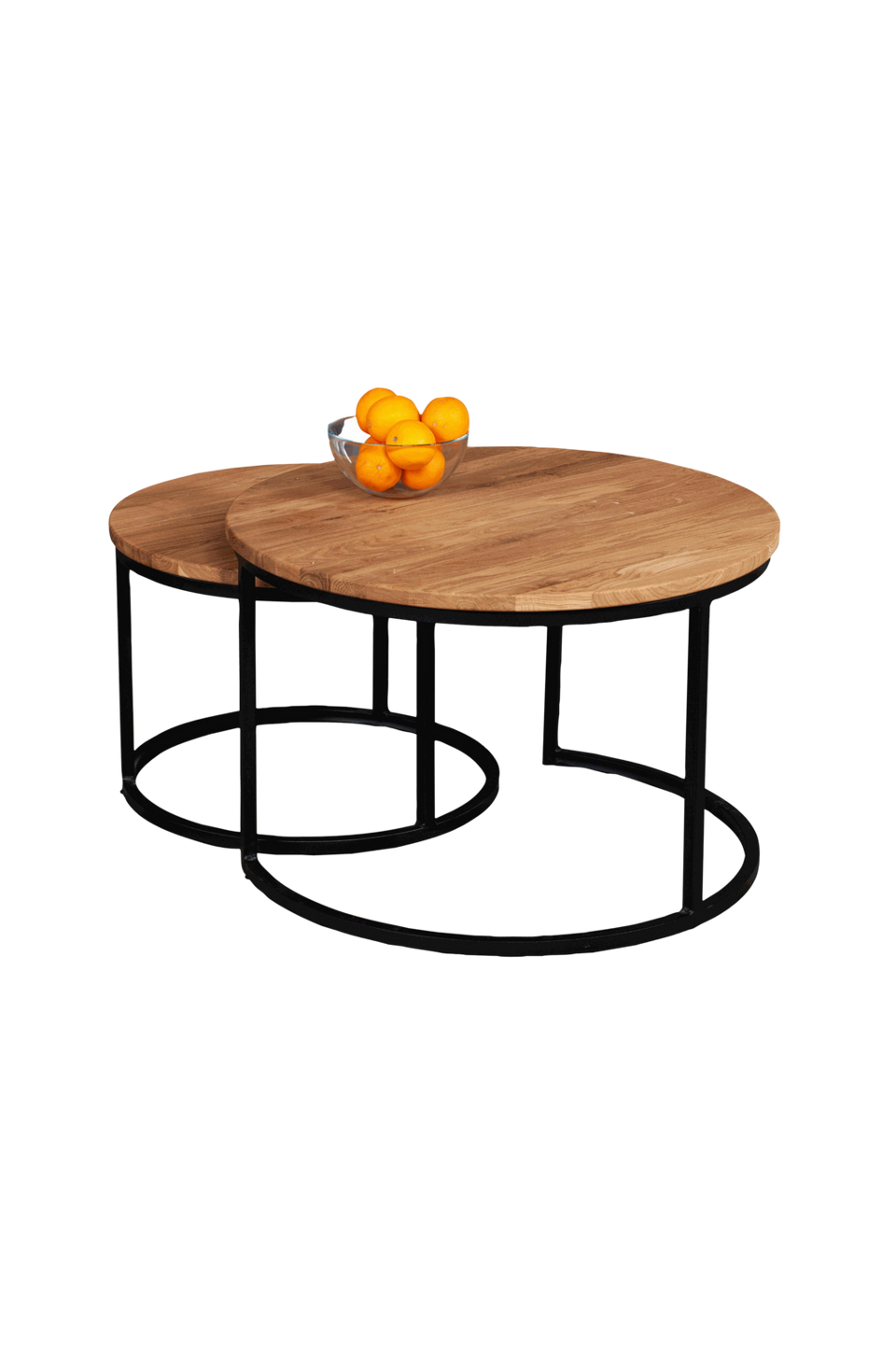 Wood Furniture Runt soffbord i ek 2 i 1, Mango 75cm, brun från Wood Furniture, bild 5