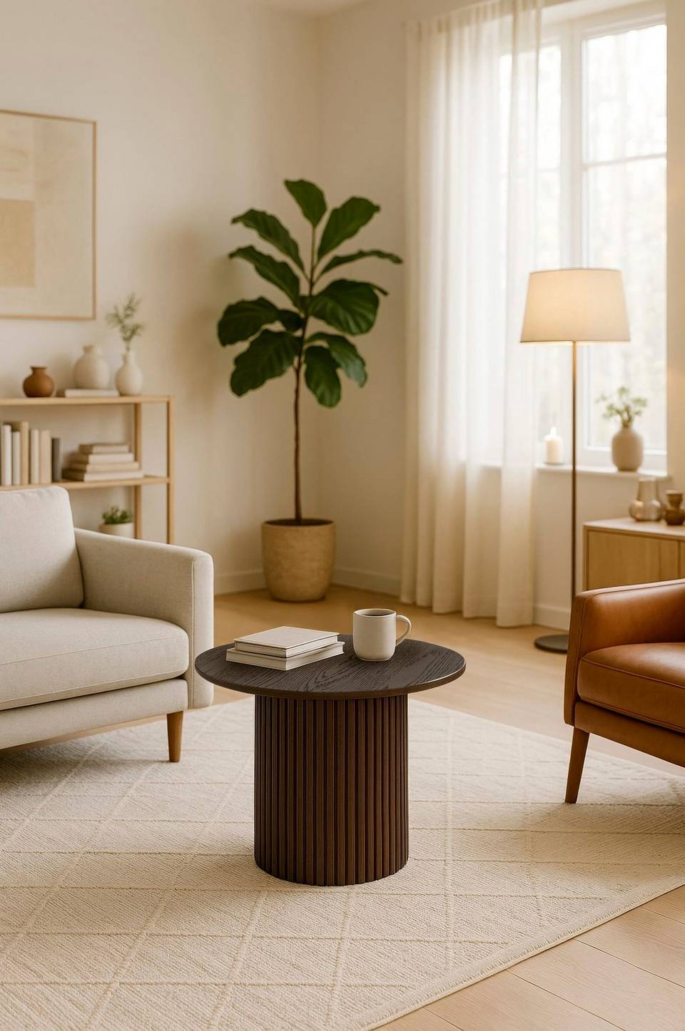 Nordic Furniture Group Soffbord Scarlett Ø50 ek venner, brun från Nordic Furniture Group, bild 5