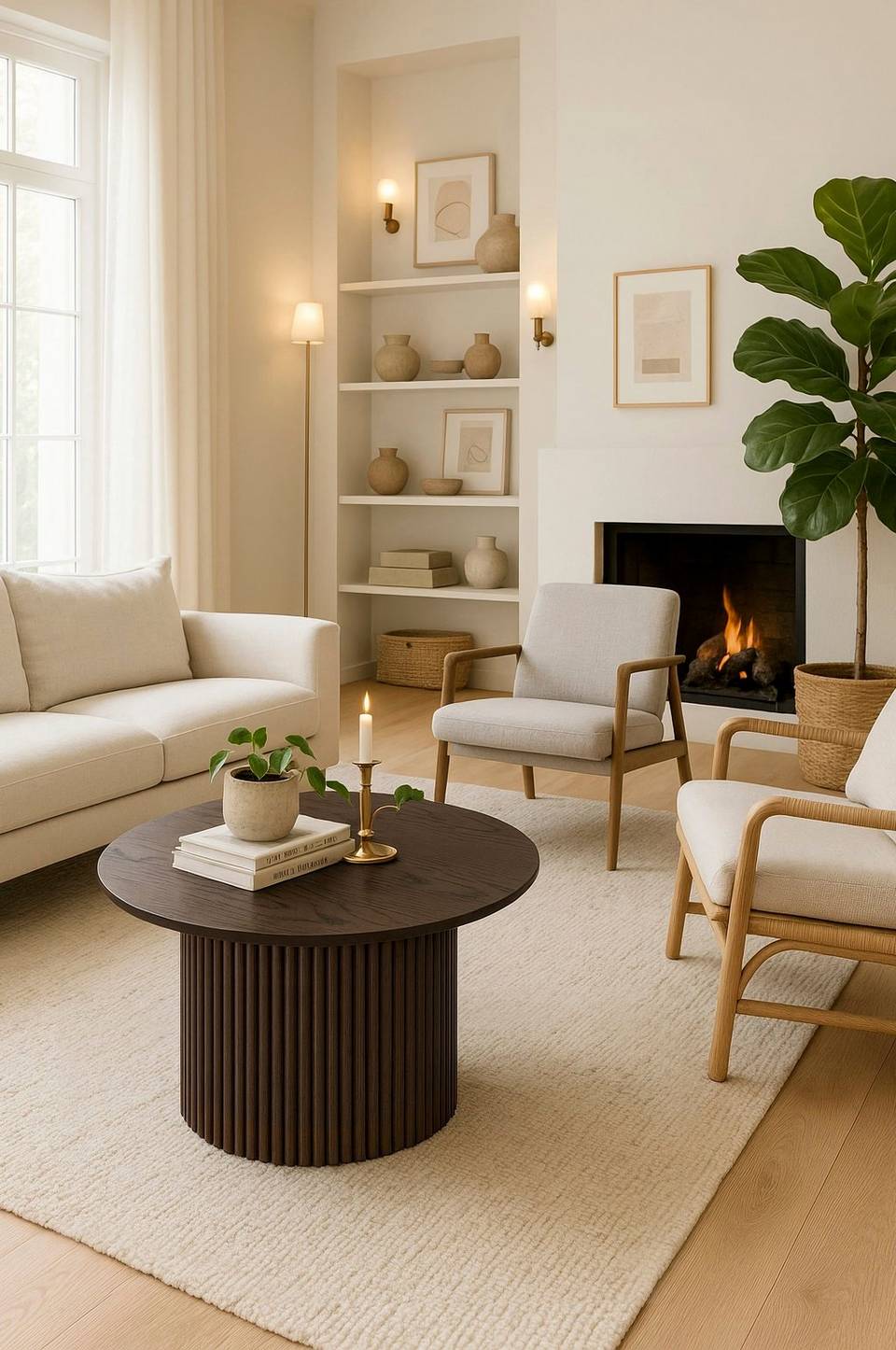 Nordic Furniture Group Soffbord Scarlett Ø60 ek venner, brun från Nordic Furniture Group, bild 5