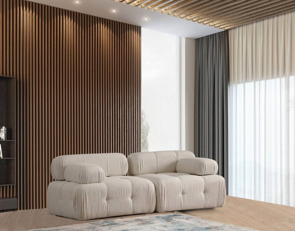 Hanah Home 2-sits soffa Puca, beige från Hanah Home, bild 5