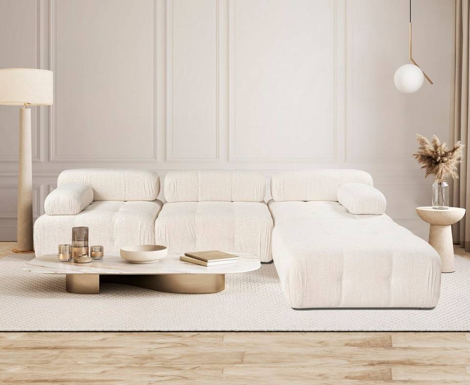 Hanah Home Hörnsoffa Puca 4-sits, beige från Hanah Home, bild 5