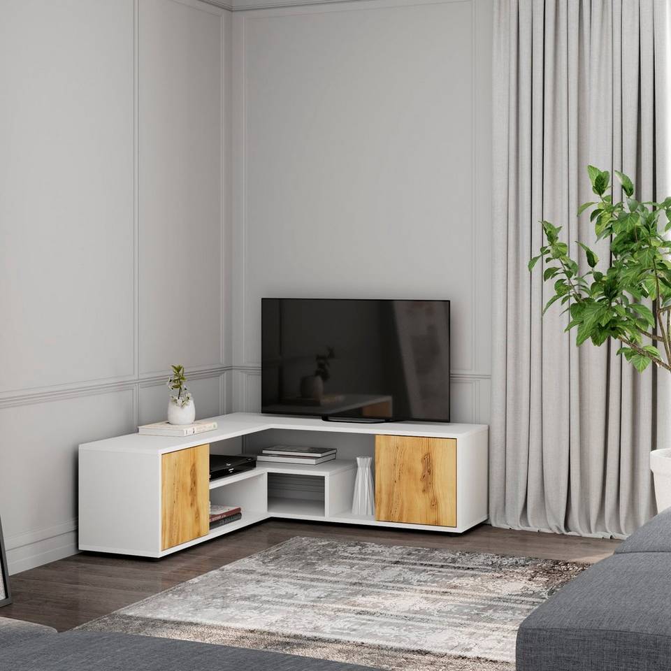 Hanah Home TV-bänk Rosa, vit från Hanah Home, bild 5