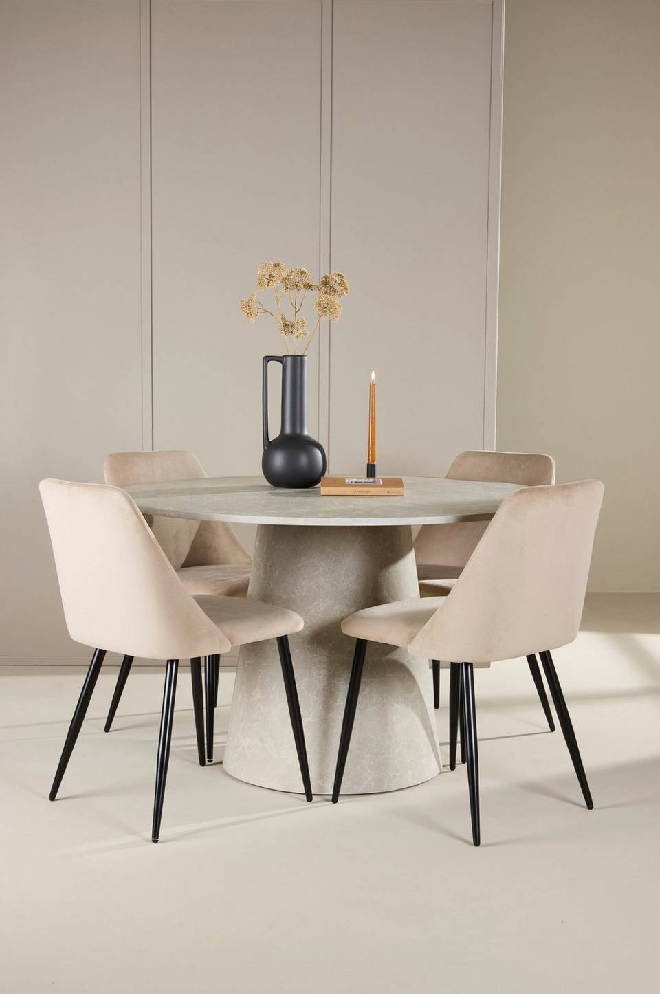 Venture Home Matbord Lanzo med stol Night, beige från Venture Home, bild 5