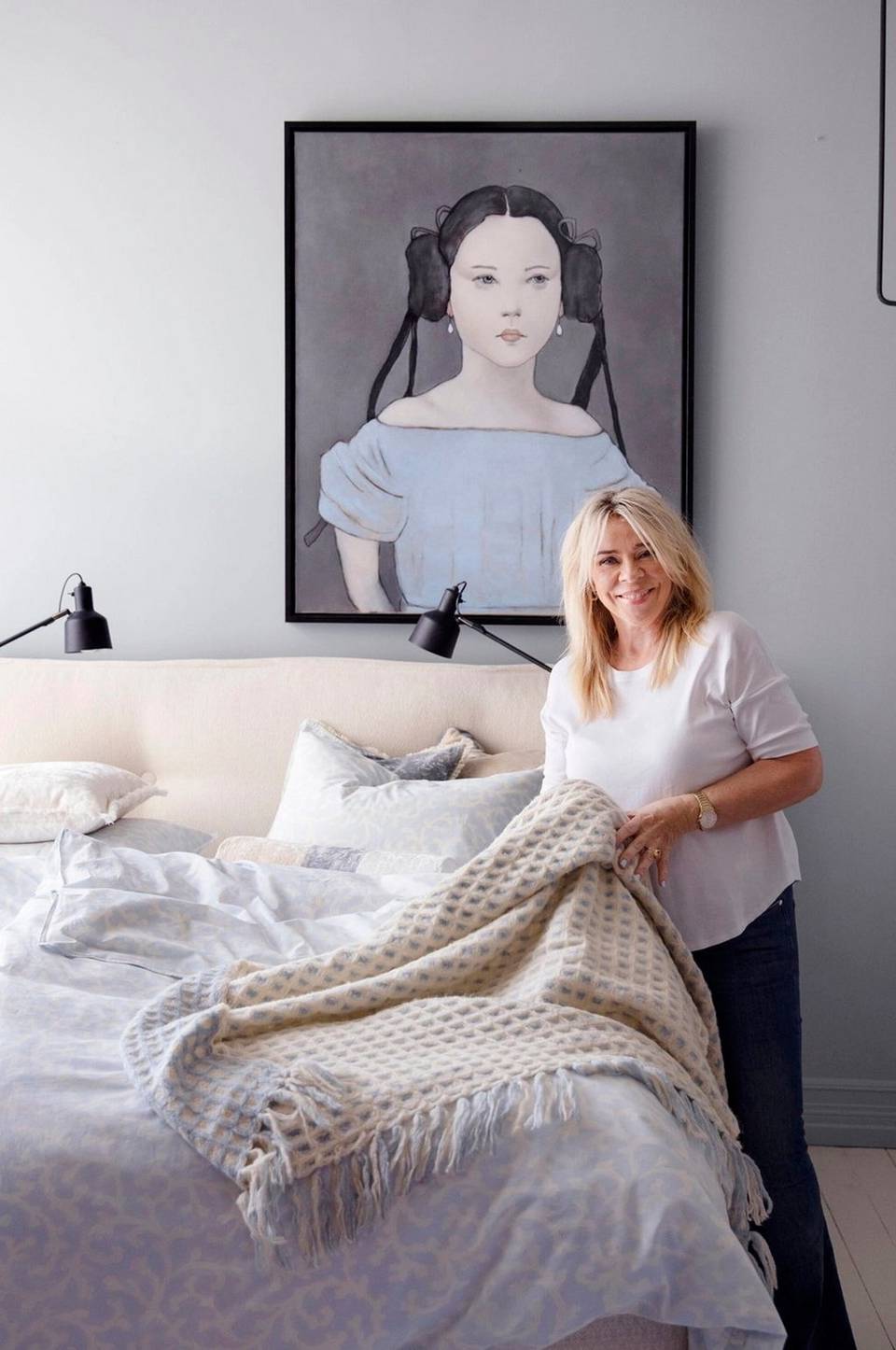 Tone Kroken Pläd Clemence, blå från Tone Kroken, bild 5