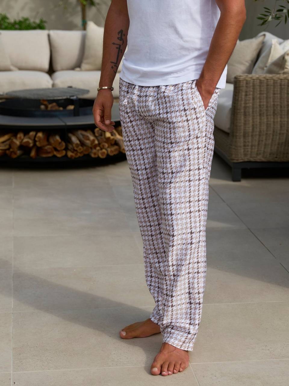Halvor Bakke Pyjamapants Chateau Roubine, beige från Halvor Bakke, bild 5