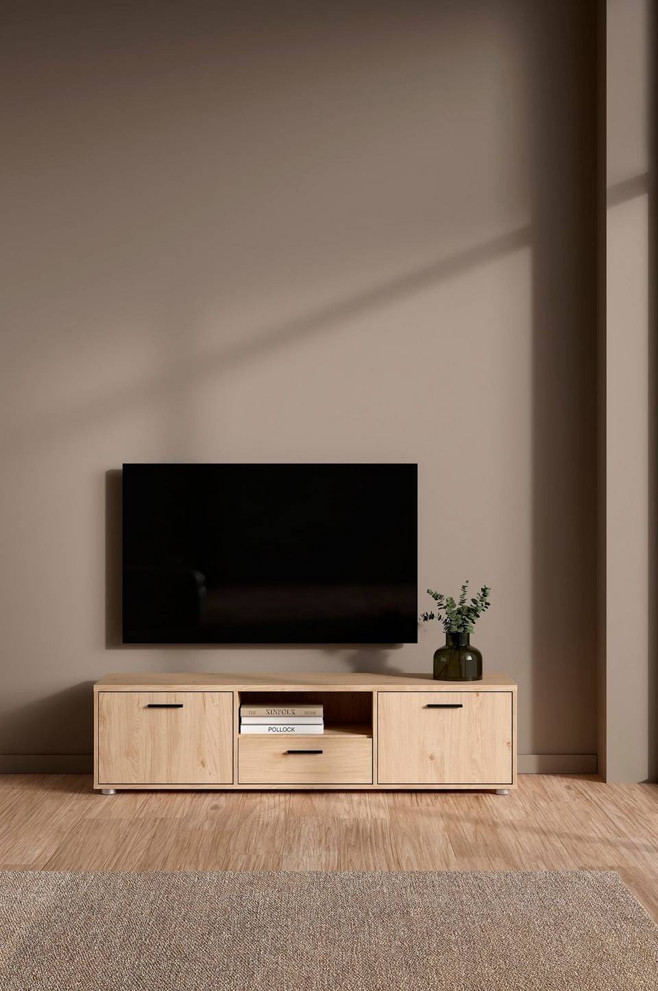 Tvilum Media TV-bänk med 2 dörrar + 1 låda Paket, brun från Tvilum, bild 5