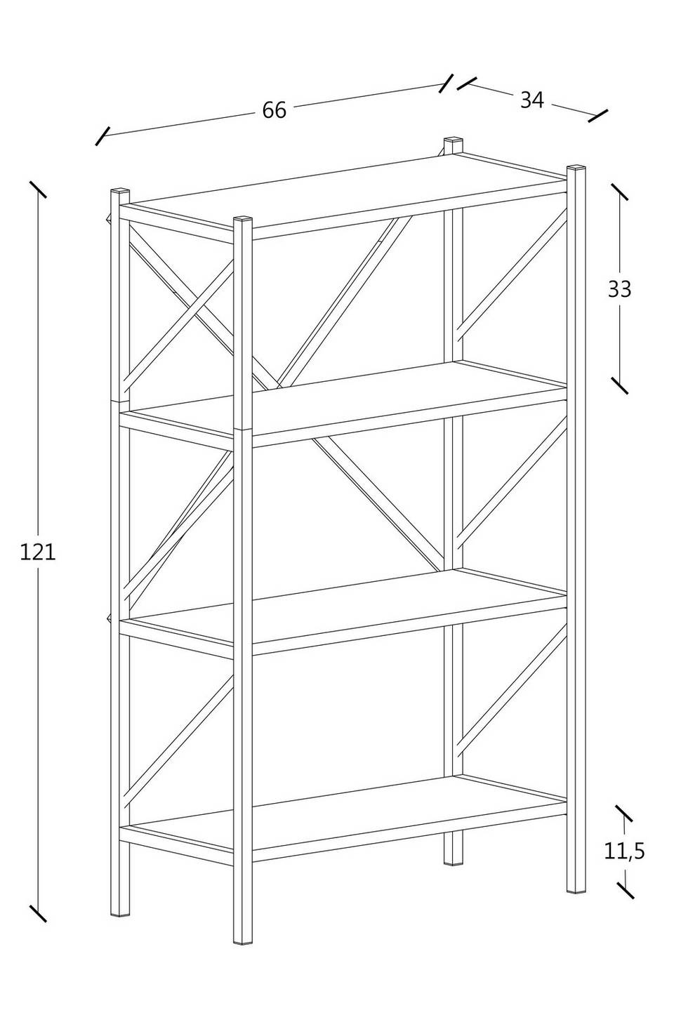 VCM Hylla Insasi 4-Partments, vit från VCM, bild 5