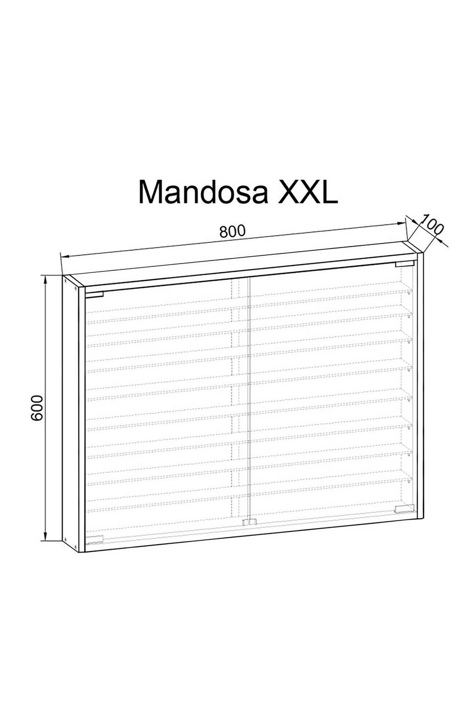 VCM Vitrinskåp Mandosa Xxl, svart från VCM, bild 5