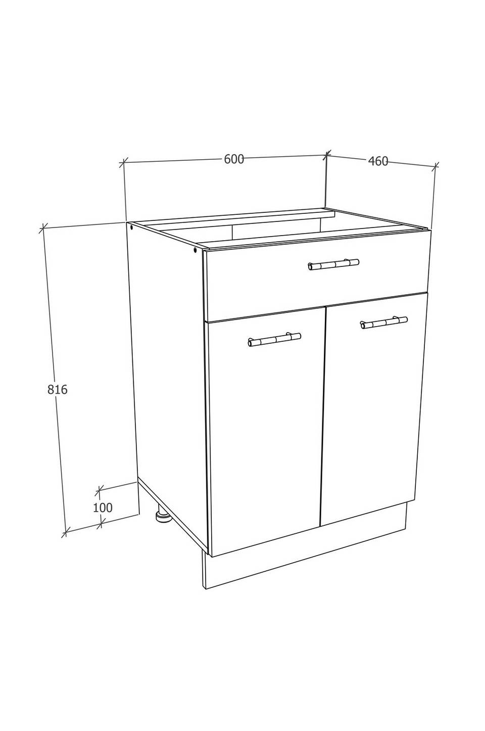 VCM Skåp Esilo 2 Doors/ 1 Drawer, flerfärgad från VCM, bild 5