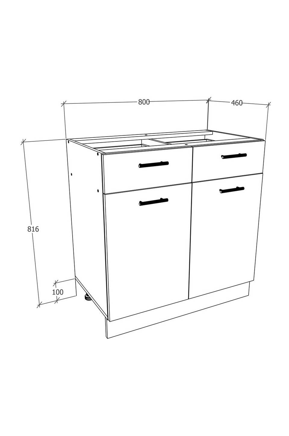VCM Skåp Esilo 2 Doors/ 1 Drawer, flerfärgad från VCM, bild 5