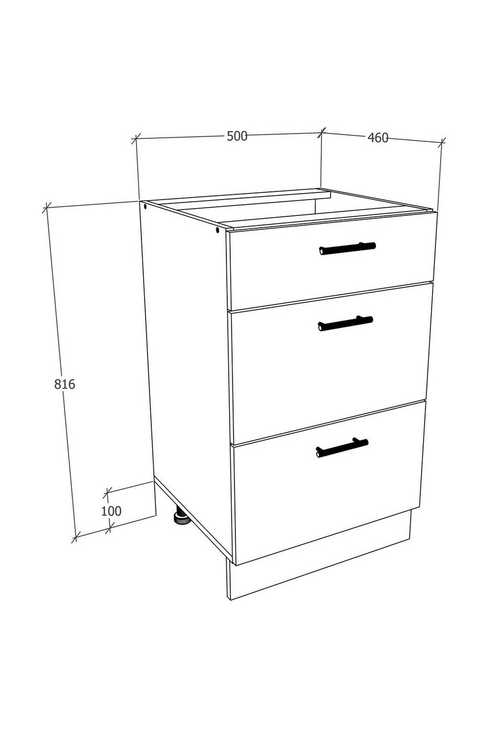 VCM Skåp Esilo 3 Drawers, vit från VCM, bild 5