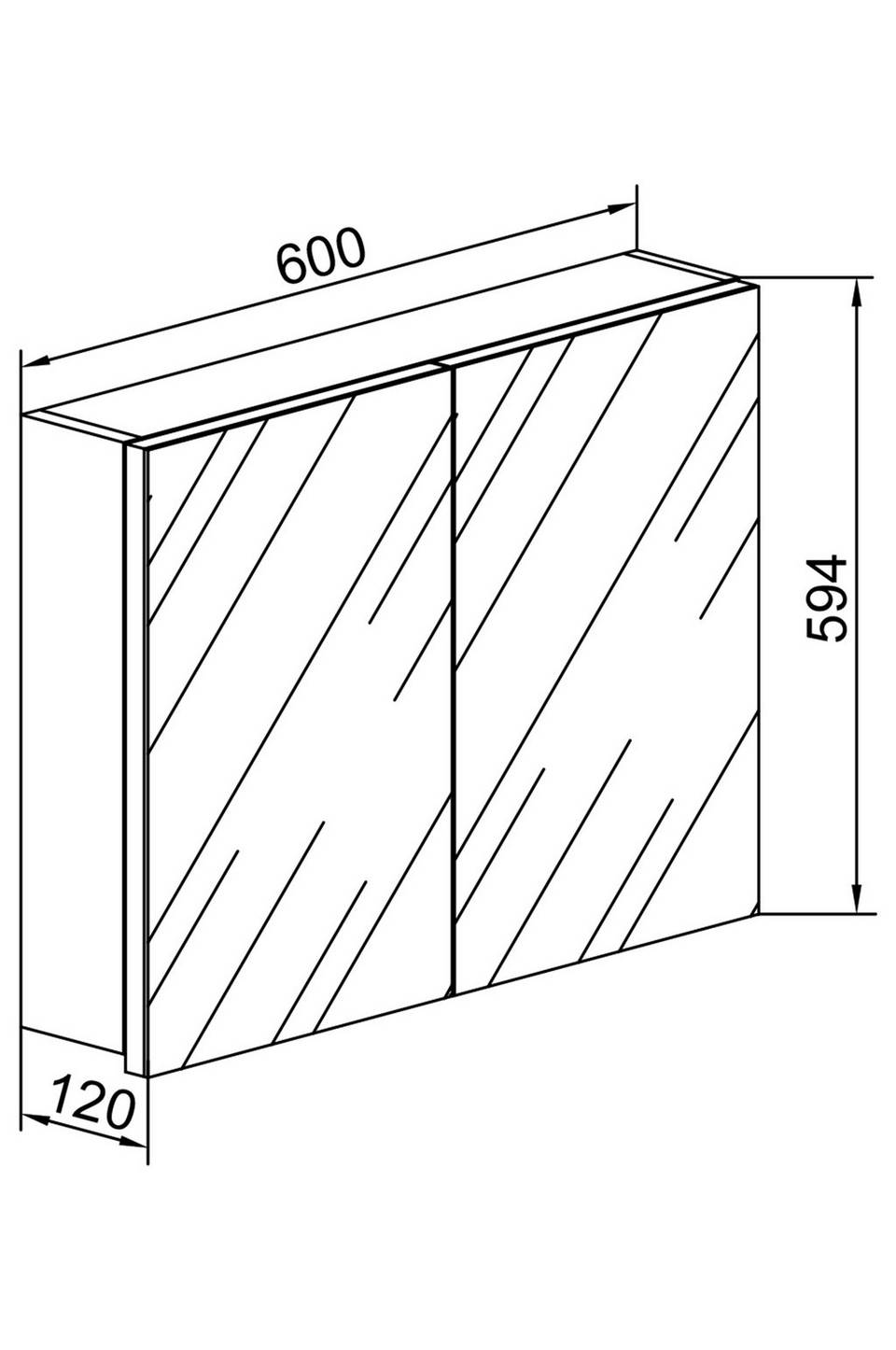 VCM Spegelskåp 60cm Vcb 1, vit från VCM, bild 5