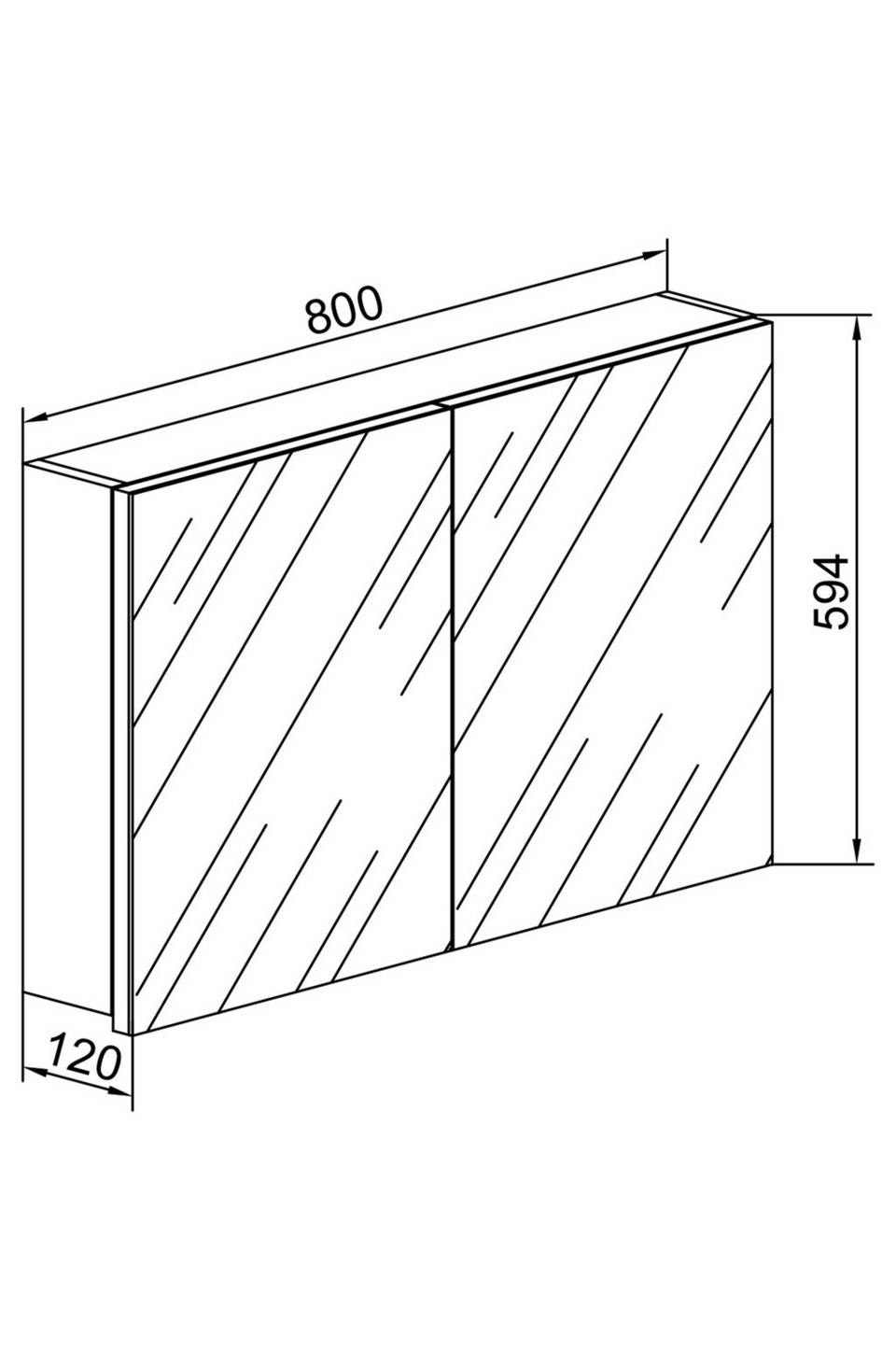 VCM Spegelskåp 80cm Vcb 1, brun från VCM, bild 5