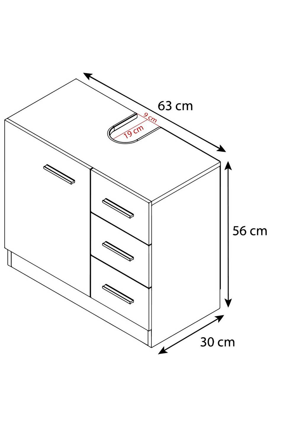 VCM Underskåp Zalo Xl, vit från VCM, bild 5