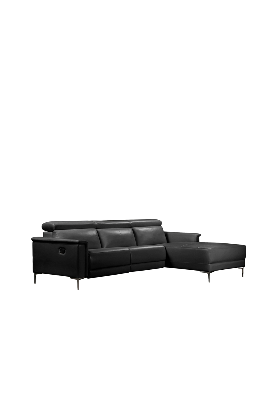 Loft24 Hörn Soffa 3 Sits 1 Recliner Höger Manuell Lund, svart från Loft24, bild 5