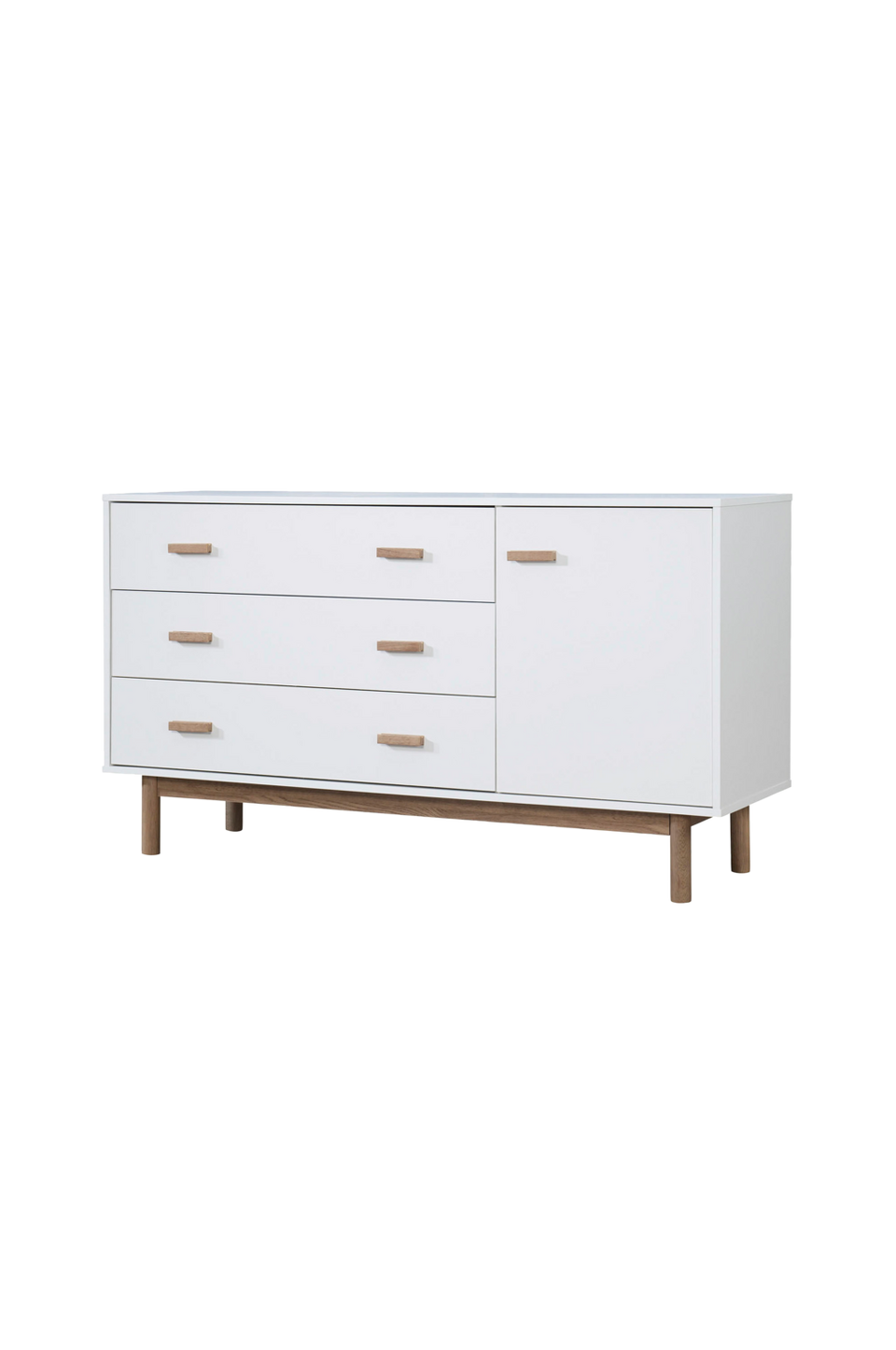 Loft24 Sideboard 1 dörr 3 lådor Melanie, vit från Loft24, bild 5