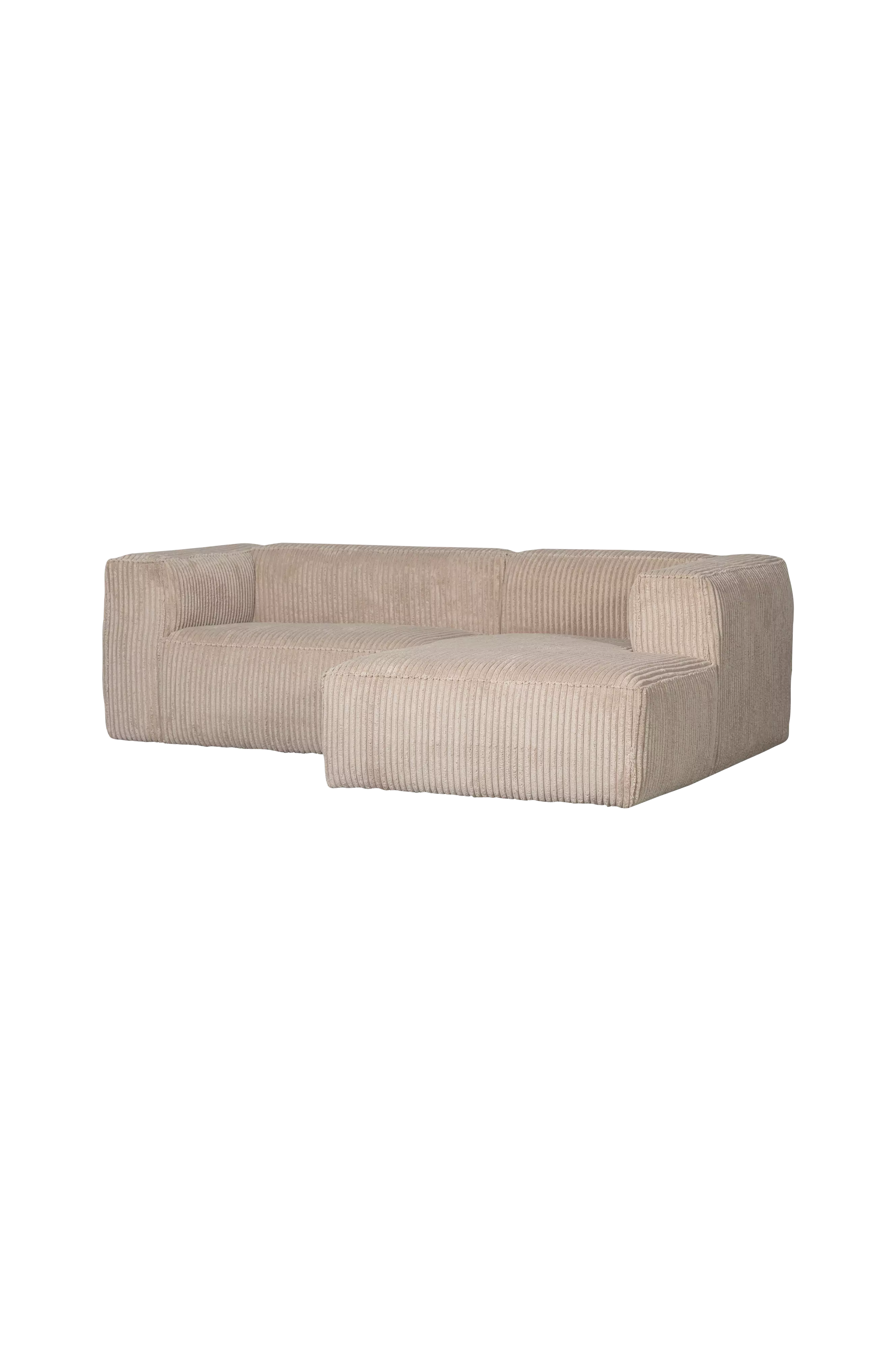 Bean loungesoffa med schäslong i beige tyg