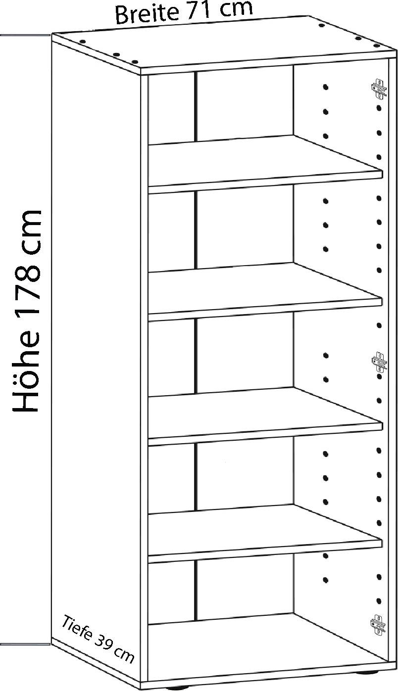 VCM Skoskåp Vandol I med dörrar och 5 hyllplan, flerfärgad från VCM, bild 5