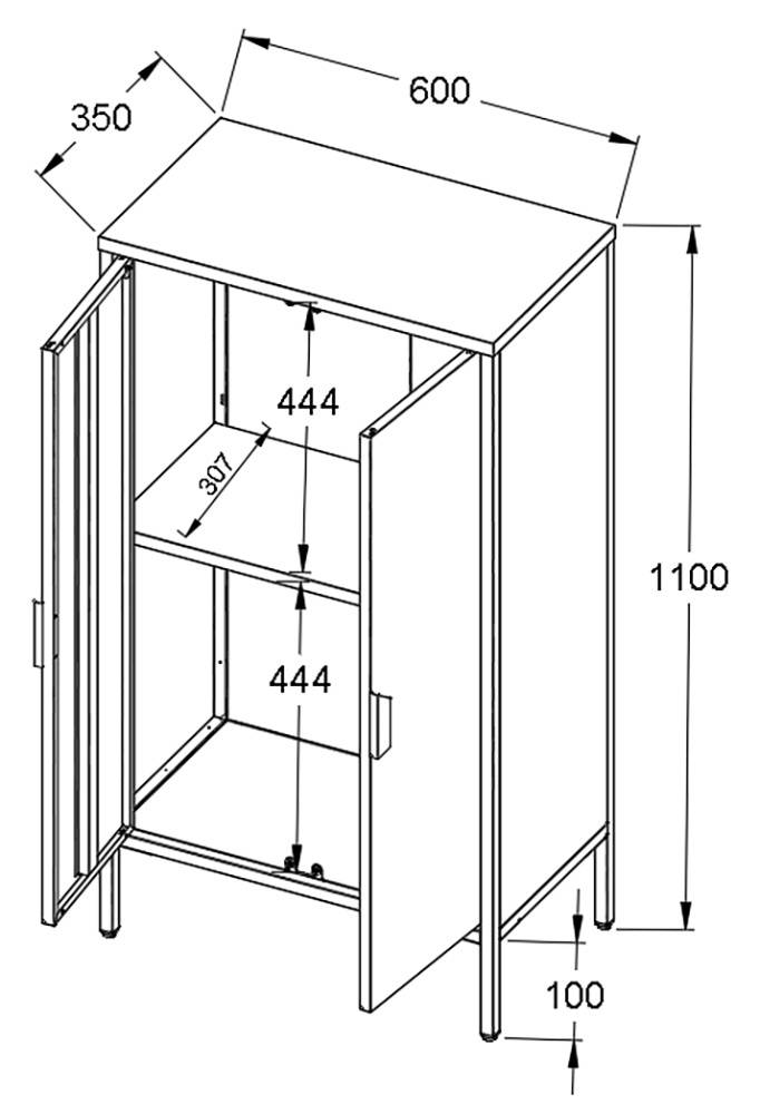 VCM Highboard Flokas M, vit från VCM, bild 5