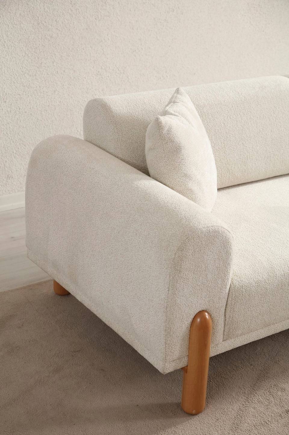 Hanah Home Bäddsoffa med 3 sittplatser Lyke, vit från Hanah Home, bild 5