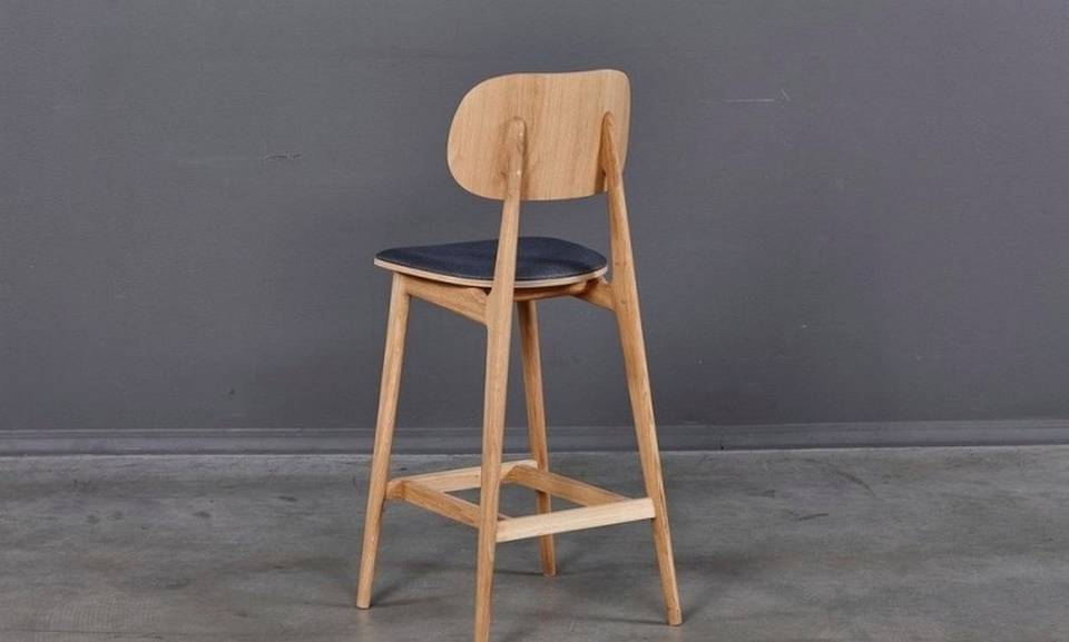 Wood Furniture Barstol Lula Soft , ek, 66 cm, mörkgrå, brun från Wood Furniture, bild 5