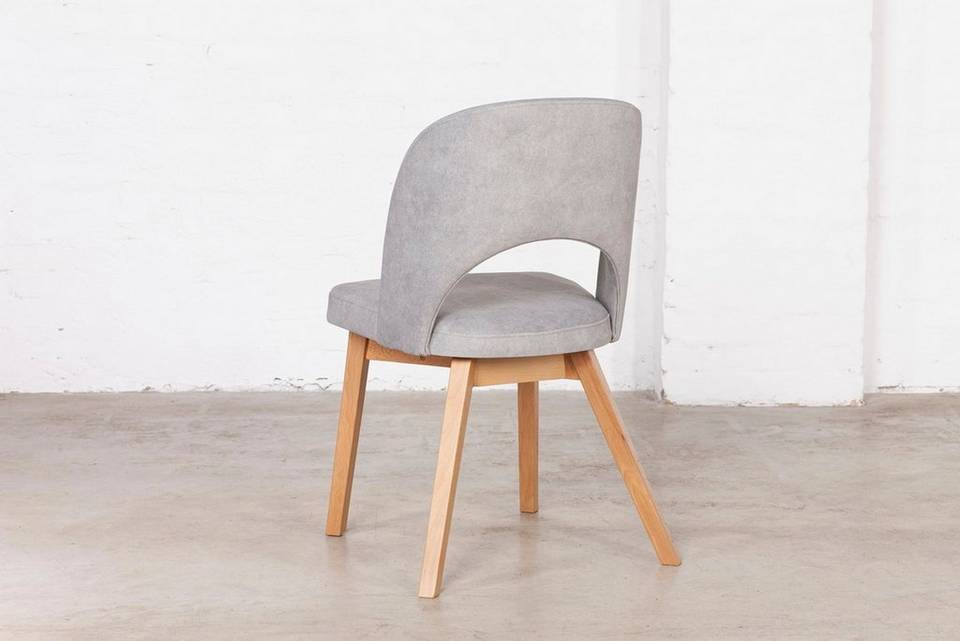 Wood Furniture Matstol Michelle, ljusgrå, lackad, brun från Wood Furniture, bild 5