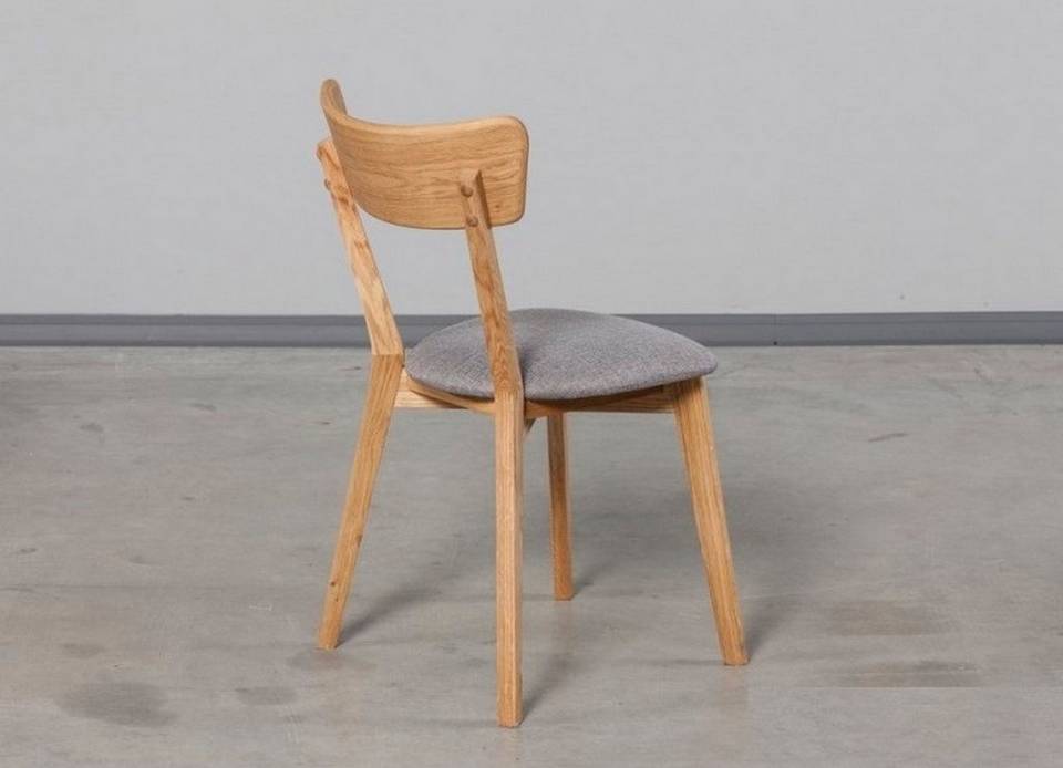 Wood Furniture Matstol set om två Diana Soft, ljusgrå, brun från Wood Furniture, bild 5