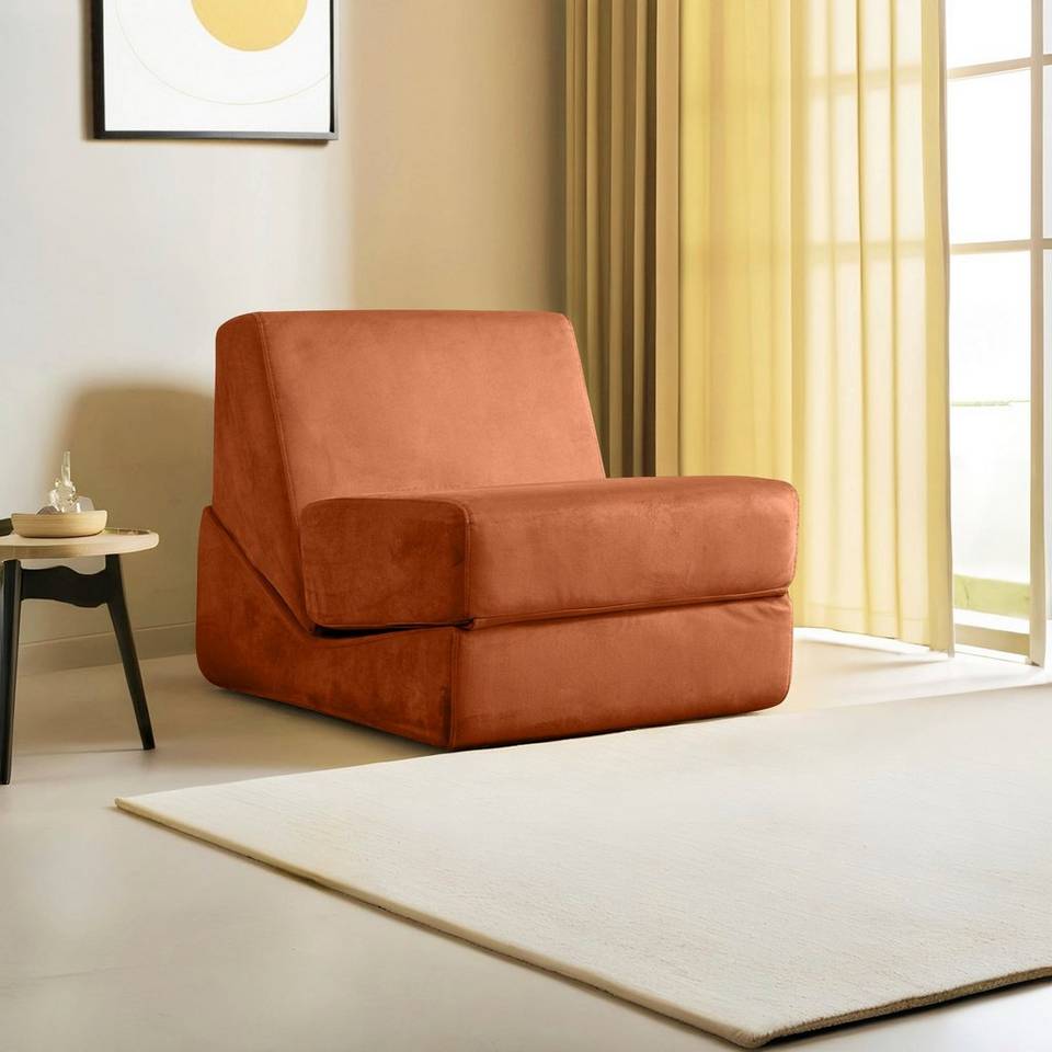 Hanah Home Bäddsoffa med 1 sittplats Origami, orange från Hanah Home, bild 5