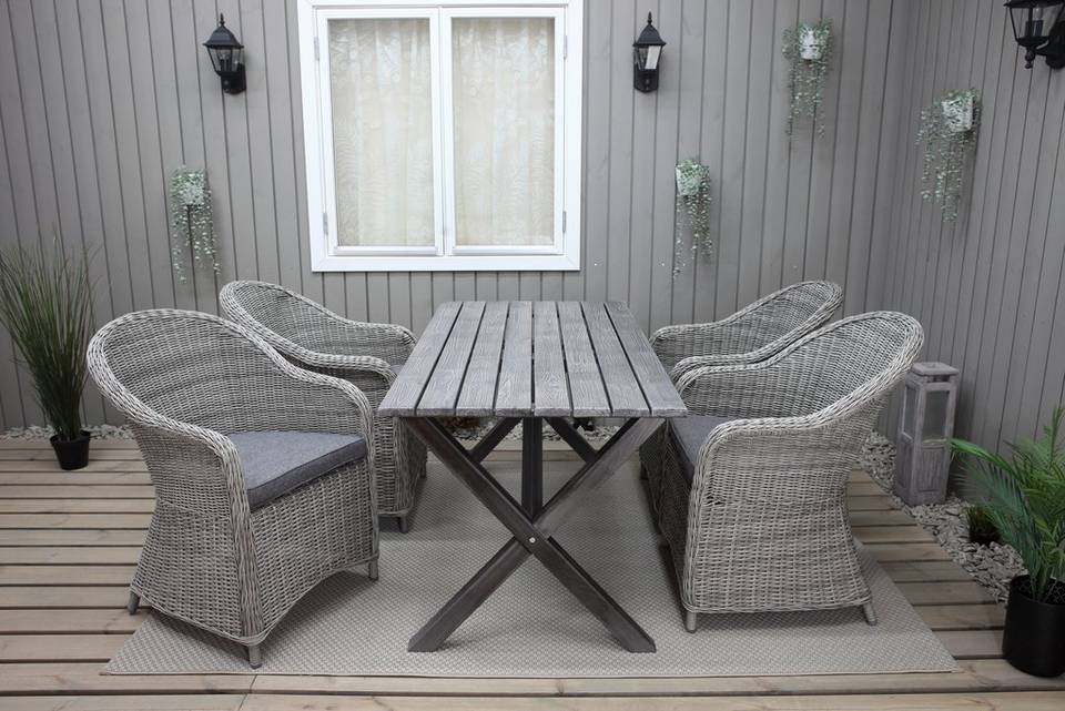 LifestyleGarden Bord 150 cm & 4 st Mercury-stolar, grå från LifestyleGarden, bild 5