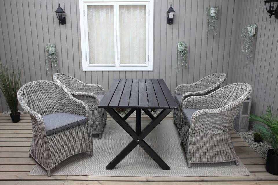 LifestyleGarden Bord 150 cm & 4 st Mercury-stolar, svart från LifestyleGarden, bild 5