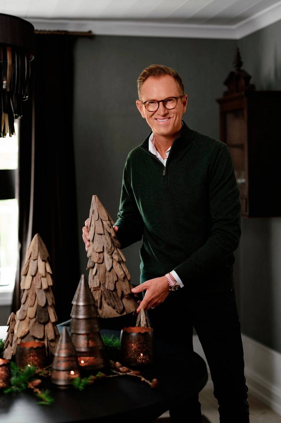 Halvor Bakke Tomte Dekorativt träd för värmeljus, grå från Halvor Bakke, bild 2